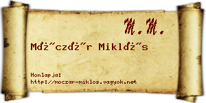 Móczár Miklós névjegykártya