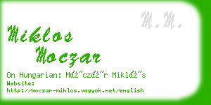 miklos moczar business card